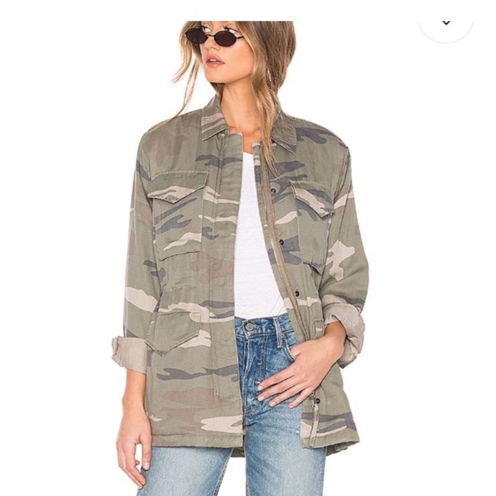 Rails Whitaker Sage Camo Faux Fur Jacket - image 1